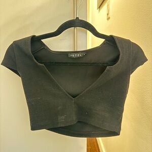 Women's Black Crop Top